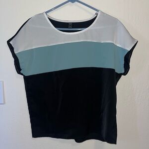 Black, White, and Blue Women’s Blouse